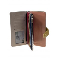 На фото 2 - Женское портмоне из искусственной кожи, цвет зеленый