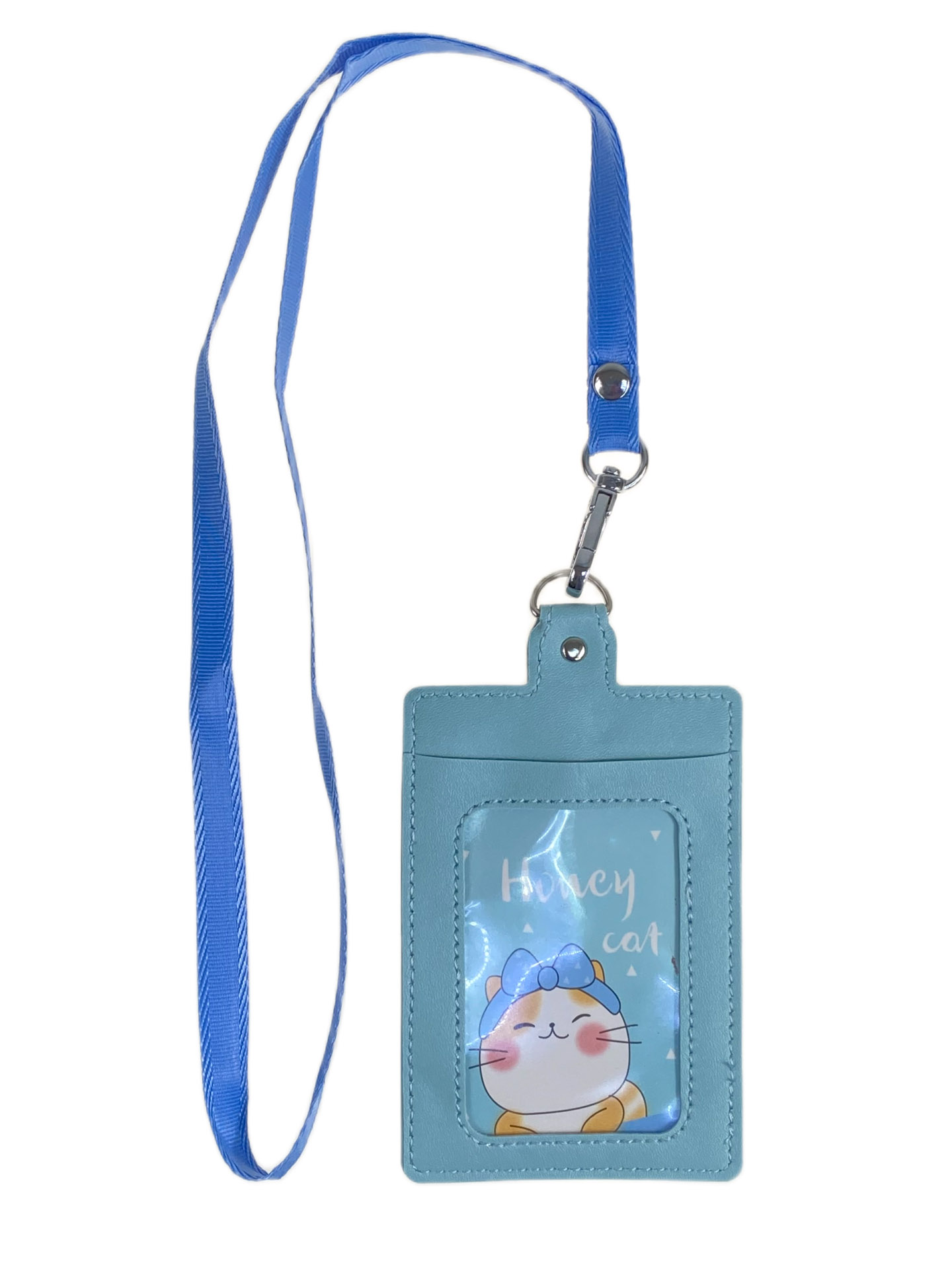 На фото 1 - Бейджик на шею, цвет голубой