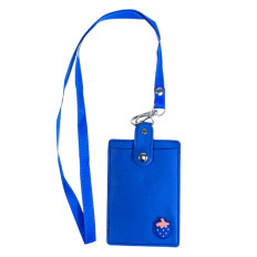 На фото 2 - Бейджик на шею, цвет синий На фото 2 - Бейджик на шею, цвет синий