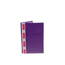 На фото 1 -  Обложка на паспорта из натуральной кожи, цвет фиолетовый