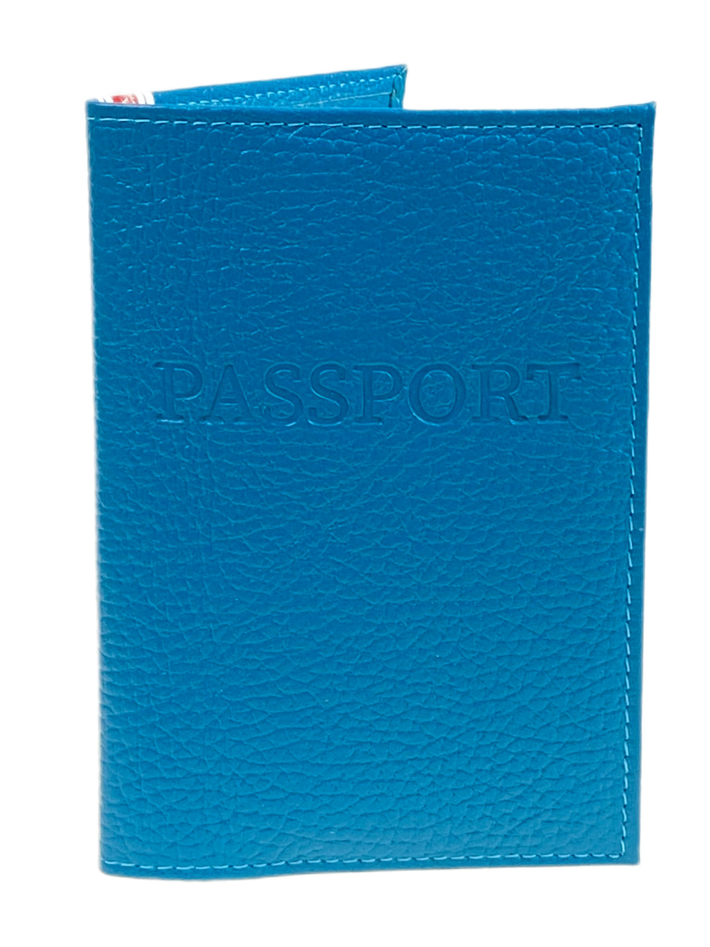 На фото 1 -  Обложка на паспорта из натуральной кожи, цвет синий
