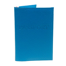 На фото 1 -  Обложка на паспорта из натуральной кожи, цвет синий