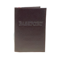 На фото 1 -  Обложка на паспорта из натуральной кожи, цвет шоколад