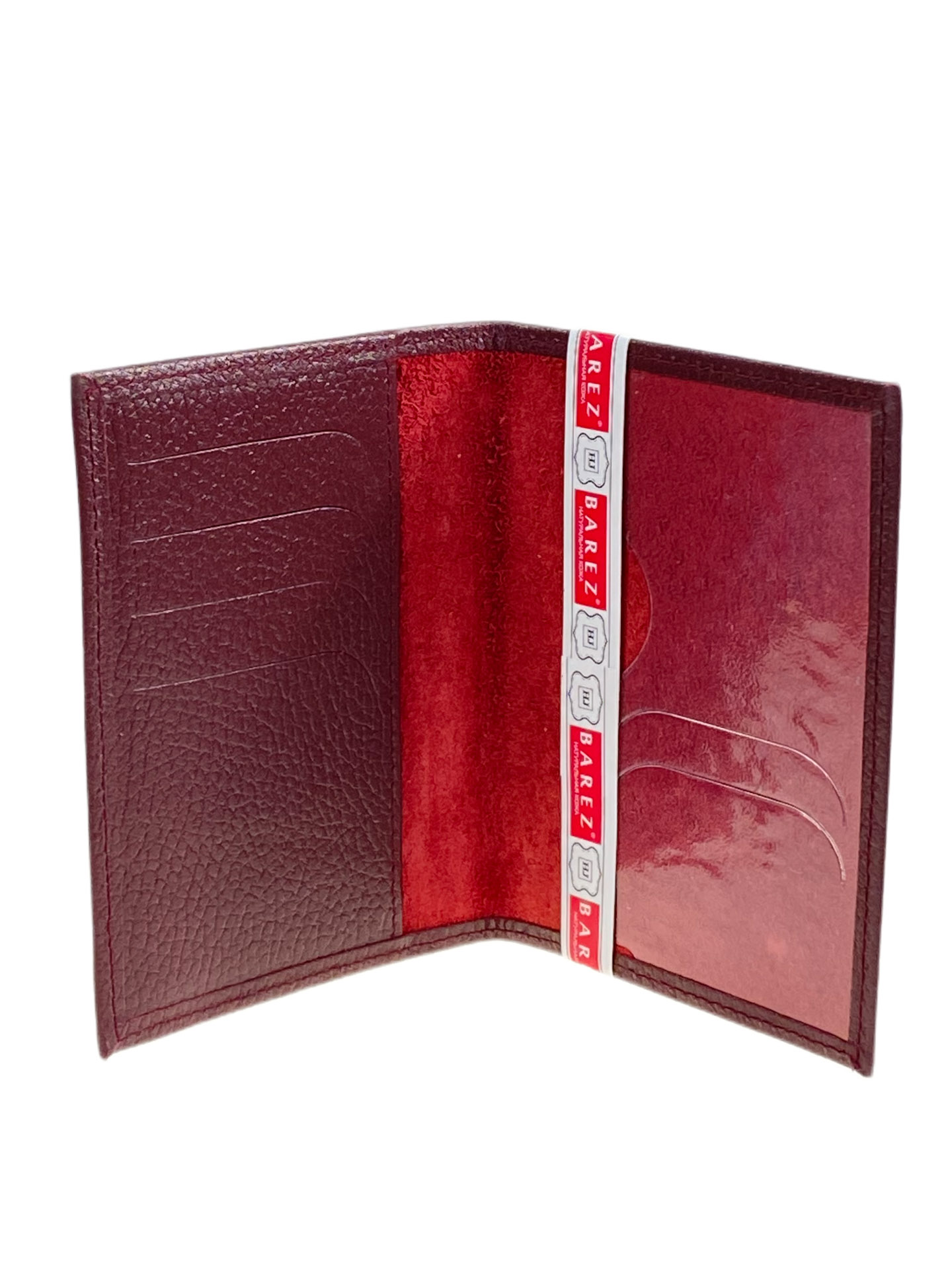 На фото 2 -  Обложка на паспорта из натуральной кожи, цвет бордовый