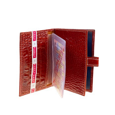 На фото 2 - Обложка для паспорта и автодокументов из натуральной кожи, цвет коричневый