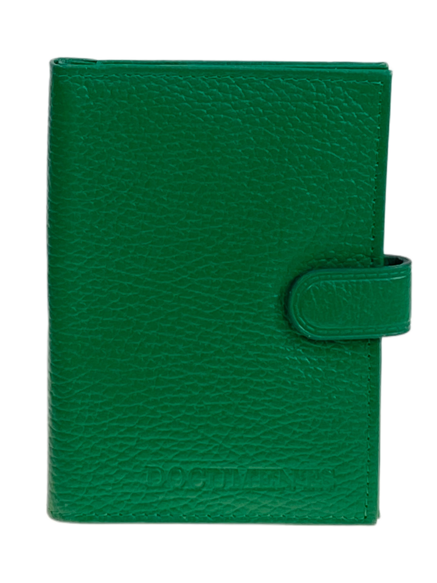 На фото 1 - Обложка для паспорта и автодокументов из натуральной кожи, цвет зеленый