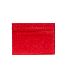 На фото 2 -  Картхолдер женский из натуральной кожи для пластиковых карт, цвет красный