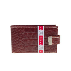 На фото 1 - Картхолдер из искусственной кожи, цвет коричневый