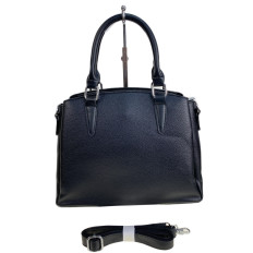 На фото 2 - Женская сумка из искусственной кожи, цвет черный На фото 2 - Женская сумка из искусственной кожи, цвет черный