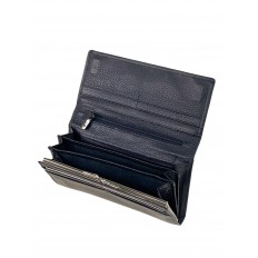 На фото 2 - Женское портмоне из натуральной кожи, цвет черный