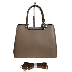 На фото 2 - Женская сумка из искусственной кожи, цвет коричневый