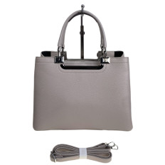 На фото 2 - Женская сумка из искусственной кожи, цвет светло серый На фото 2 - Женская сумка из искусственной кожи, цвет светло серый