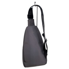 На фото 2 - Сумка на плечо слинг текстильная, цвет серая На фото 2 - Сумка на плечо слинг текстильная, цвет серая