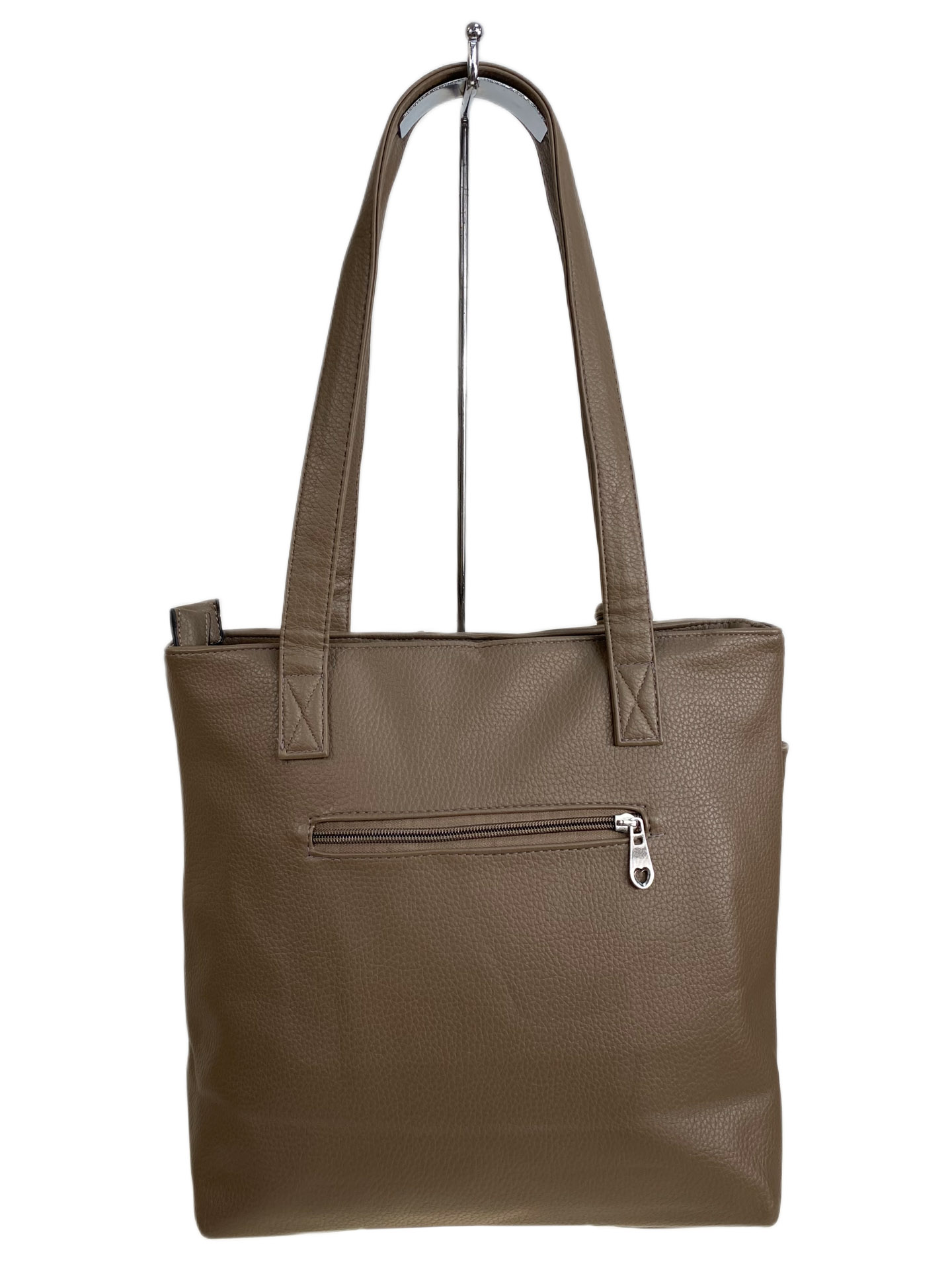 На фото 2 - Женская сумка из искусственной кожи, цвет хаки