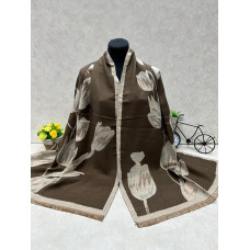 На фото 1 - Мягкий палантин из кашемира мультицвет