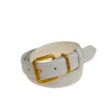 На фото 1 -  Ремень женский из натуральной кожи, цвет белый На фото 1 -  Ремень женский из натуральной кожи, цвет белый