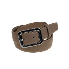 На фото 1 -  Ремень женский из натуральной кожи, цвет  бежево-серый На фото 1 -  Ремень женский из натуральной кожи, цвет  бежево-серый