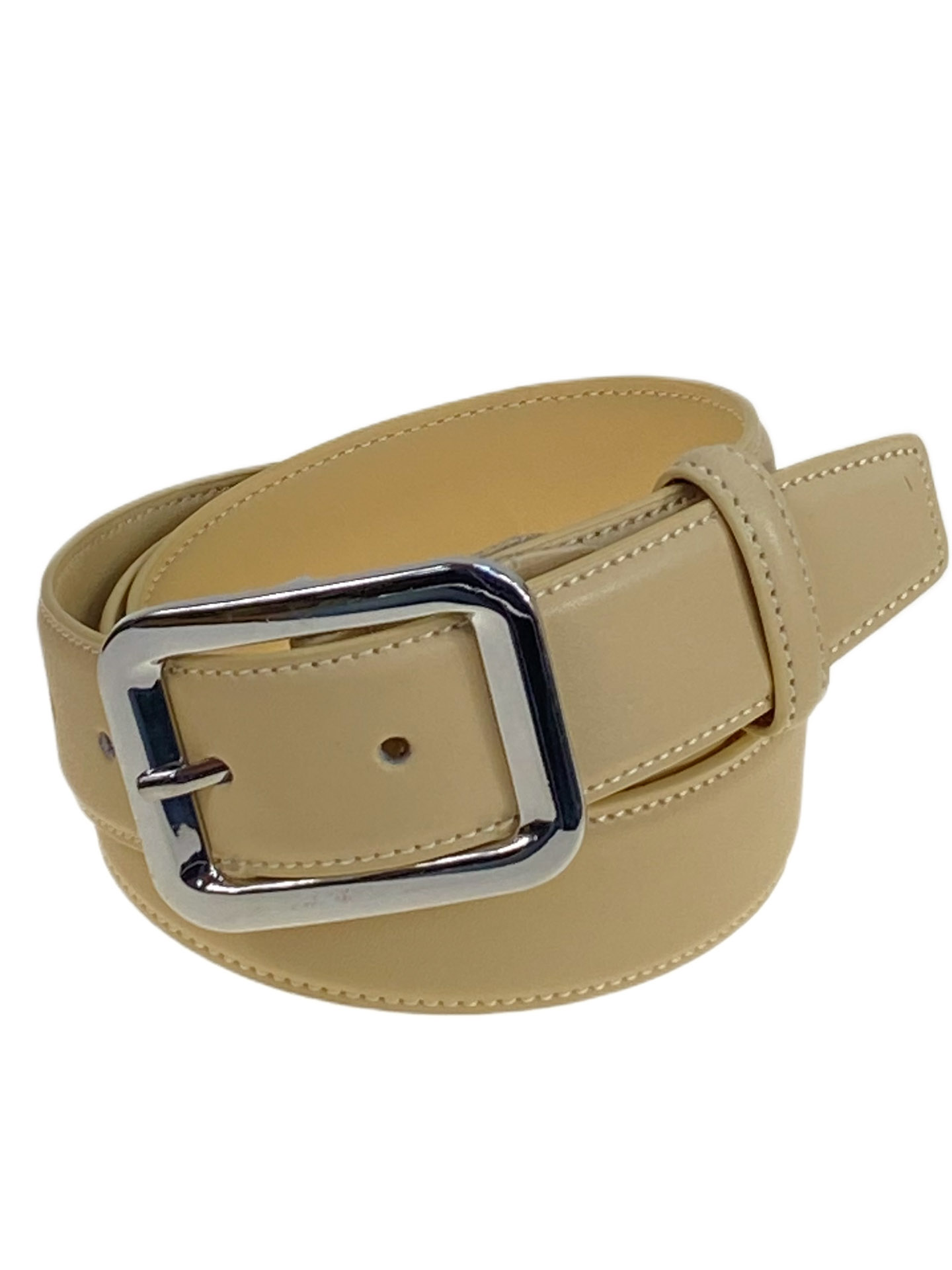 На фото 1 -  Ремень женский из натуральной кожи, цвет бежевый На фото 1 -  Ремень женский из натуральной кожи, цвет бежевый