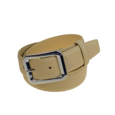 На фото 1 -  Ремень женский из натуральной кожи, цвет бежевый На фото 1 -  Ремень женский из натуральной кожи, цвет бежевый