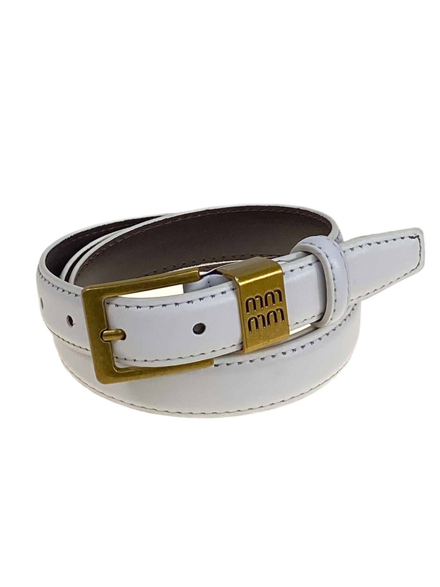 На фото 1 -  Ремень женский из искусственной кожи, цвет белый На фото 1 -  Ремень женский из искусственной кожи, цвет белый