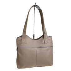 На фото 1 - Женская сумка из искусственной кожи, цвет светло коричневый