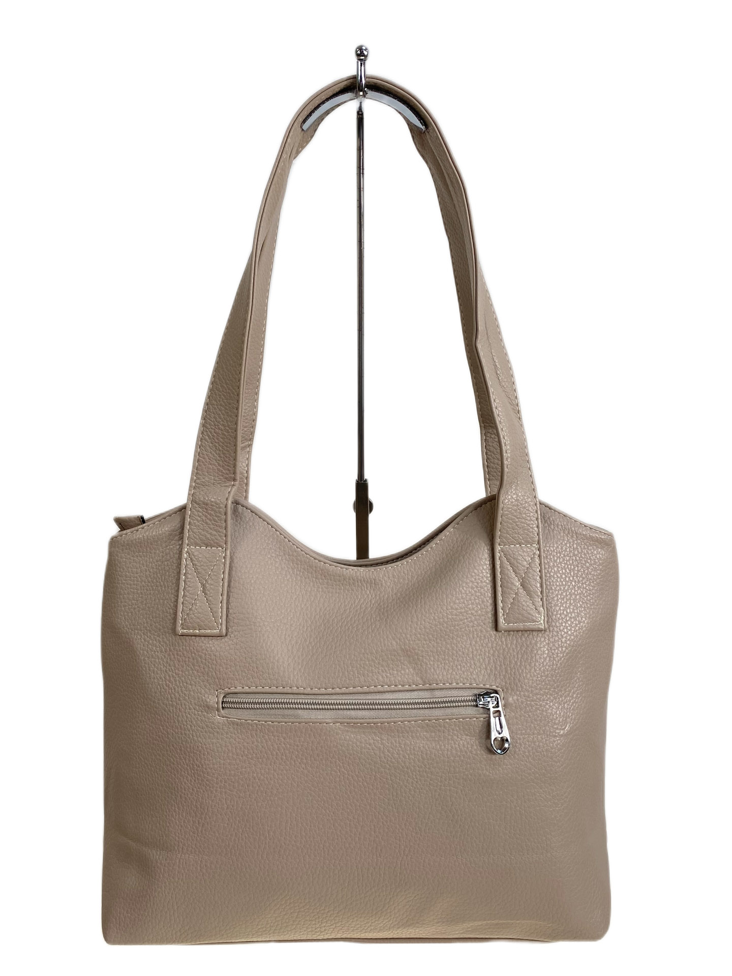 На фото 2 - Женская сумка из искусственной кожи, цвет светло коричневый