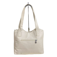 На фото 2 - Женская сумка из искусственной кожи, цвет молочный