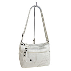 На фото 1 - Женская сумка из искусственной кожи, цвет белый На фото 1 - Женская сумка из искусственной кожи, цвет белый