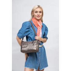 На фото 2 - Женская сумка из искусственной кожи, цвет золото