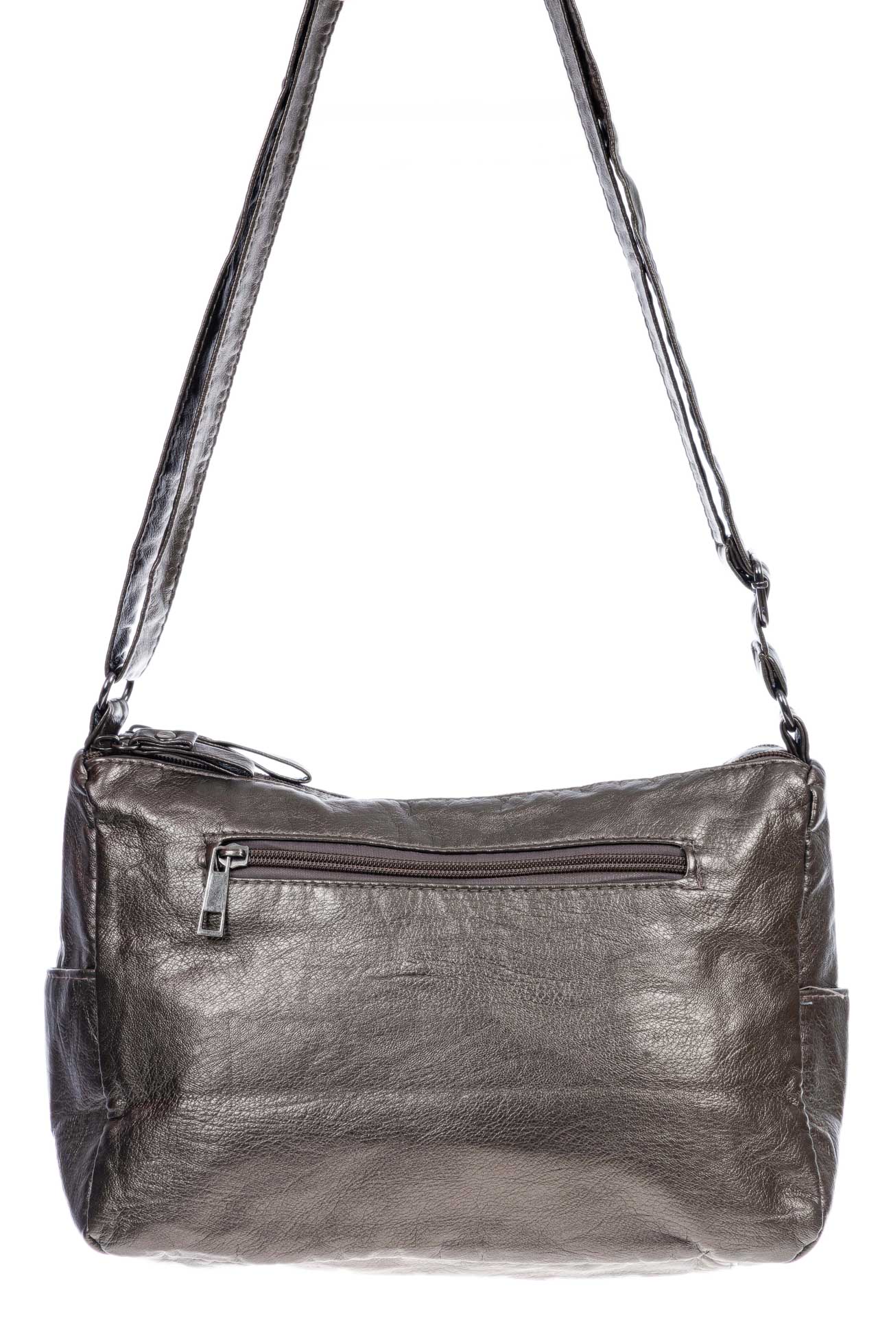 На фото 3 - Женская сумка из искусственной кожи, цвет золото