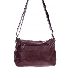 На фото 3 - Женская сумка из искусственной кожи, цвет бордовый