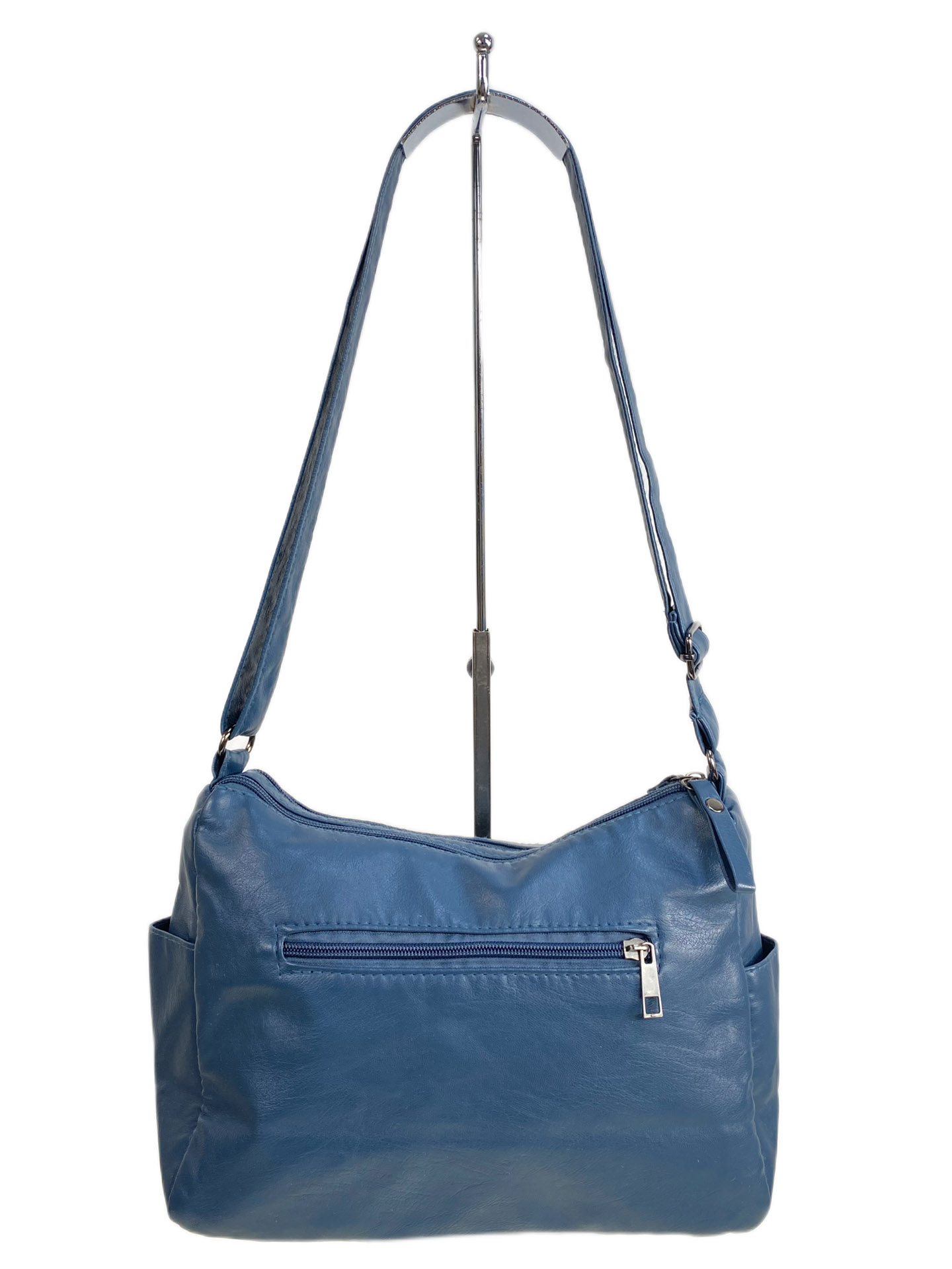 На фото 2 - Женская сумка из искусственной кожи, цвет синий