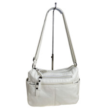 На фото 1 - Женская сумка из искусственной кожи, цвет белый