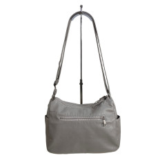 На фото 2 - Женская сумка из искусственной кожи, цвет светло серый