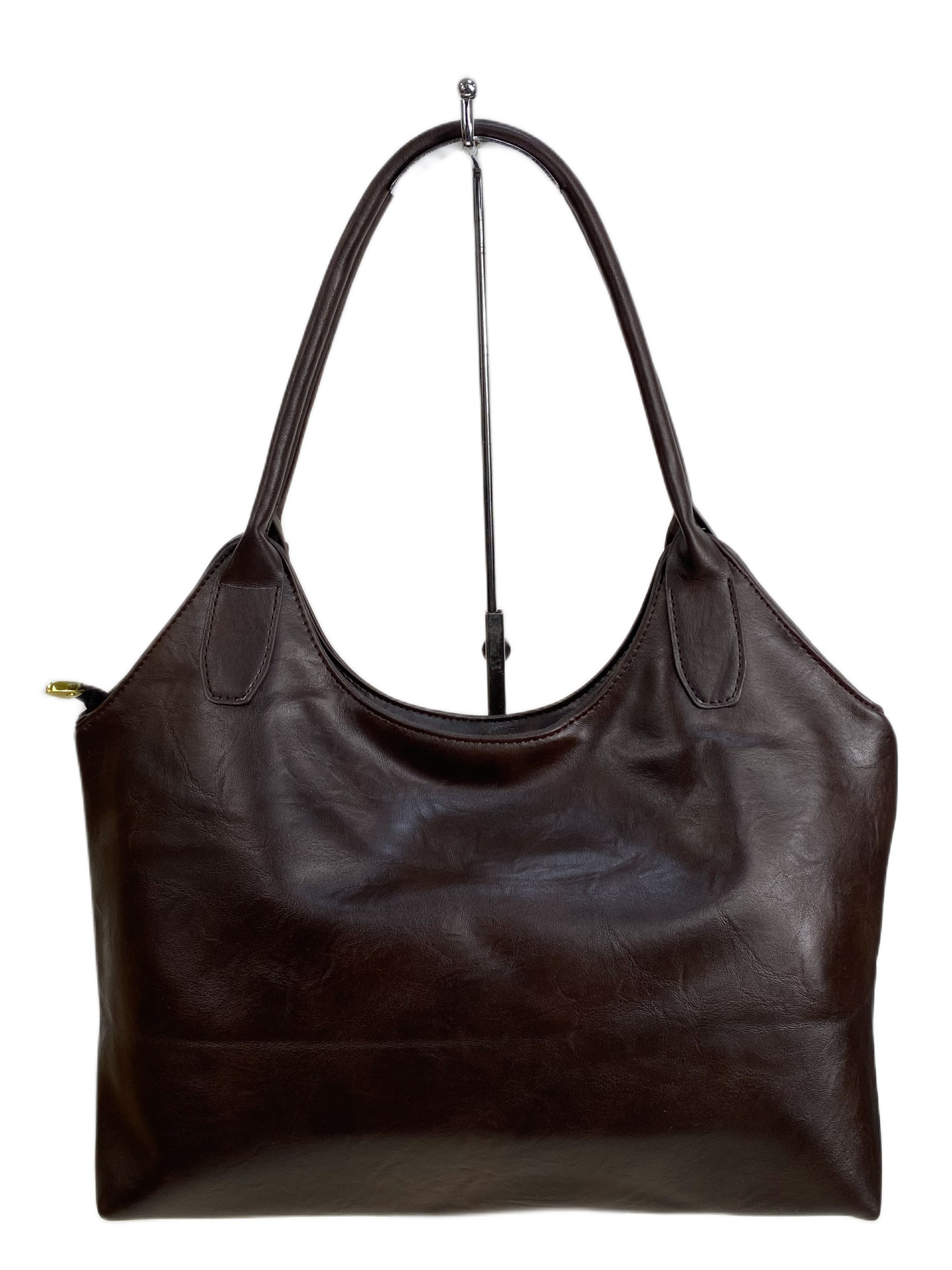 На фото 2 - Женская сумка из искусственной кожи, цвет шоколад