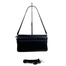 На фото 2 - Женская сумка из искусственной кожи, цвет черный