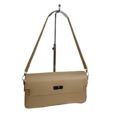 На фото 1 - Женская сумка из искусственной кожи, цвет светло коричневый