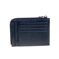 На фото 2 -  Картхолдер из натуральной кожи для пластиковых карт, цвет  черный