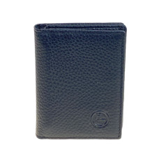 На фото 1 -  Картхолдер из натуральной кожи для пластиковых карт, цвет  черный