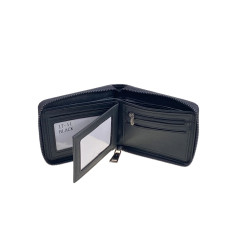 На фото 2 - Мужское  портмоне  из натуральной кожи,  цвет  черный