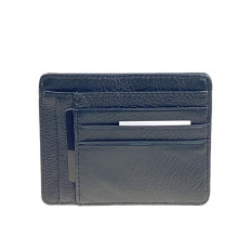 На фото 2 -  Картхолдер из натуральной кожи для пластиковых карт, цвет  черный