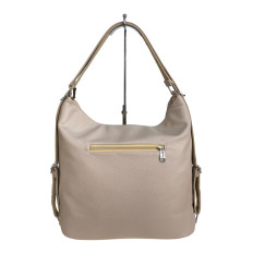 На фото 2 - Женская сумка-рюкзак из искусственной кожи, цвет бежевый