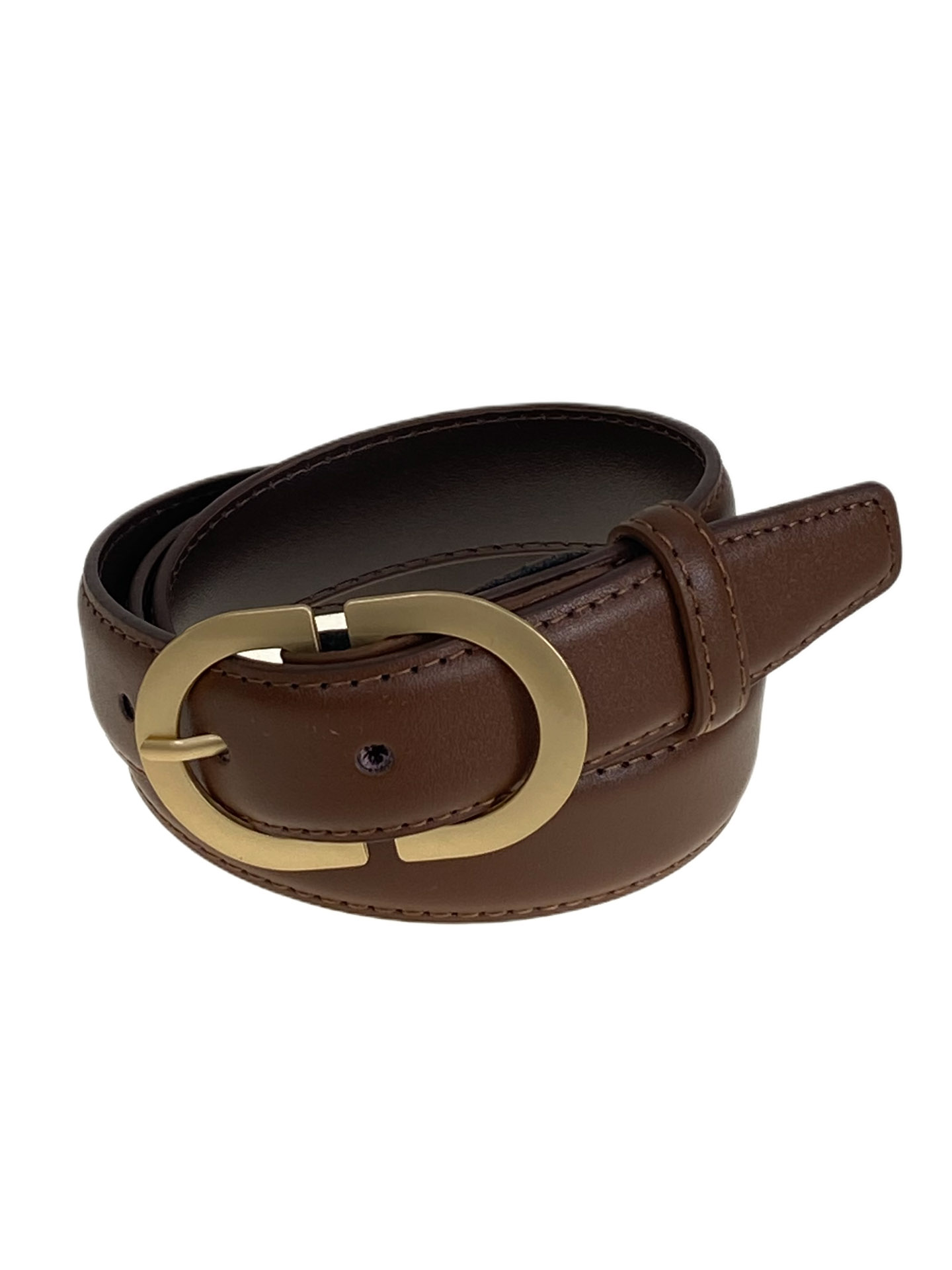 На фото 1 - Ремень женский из искусственной кожи , цвет рыже-коричневый