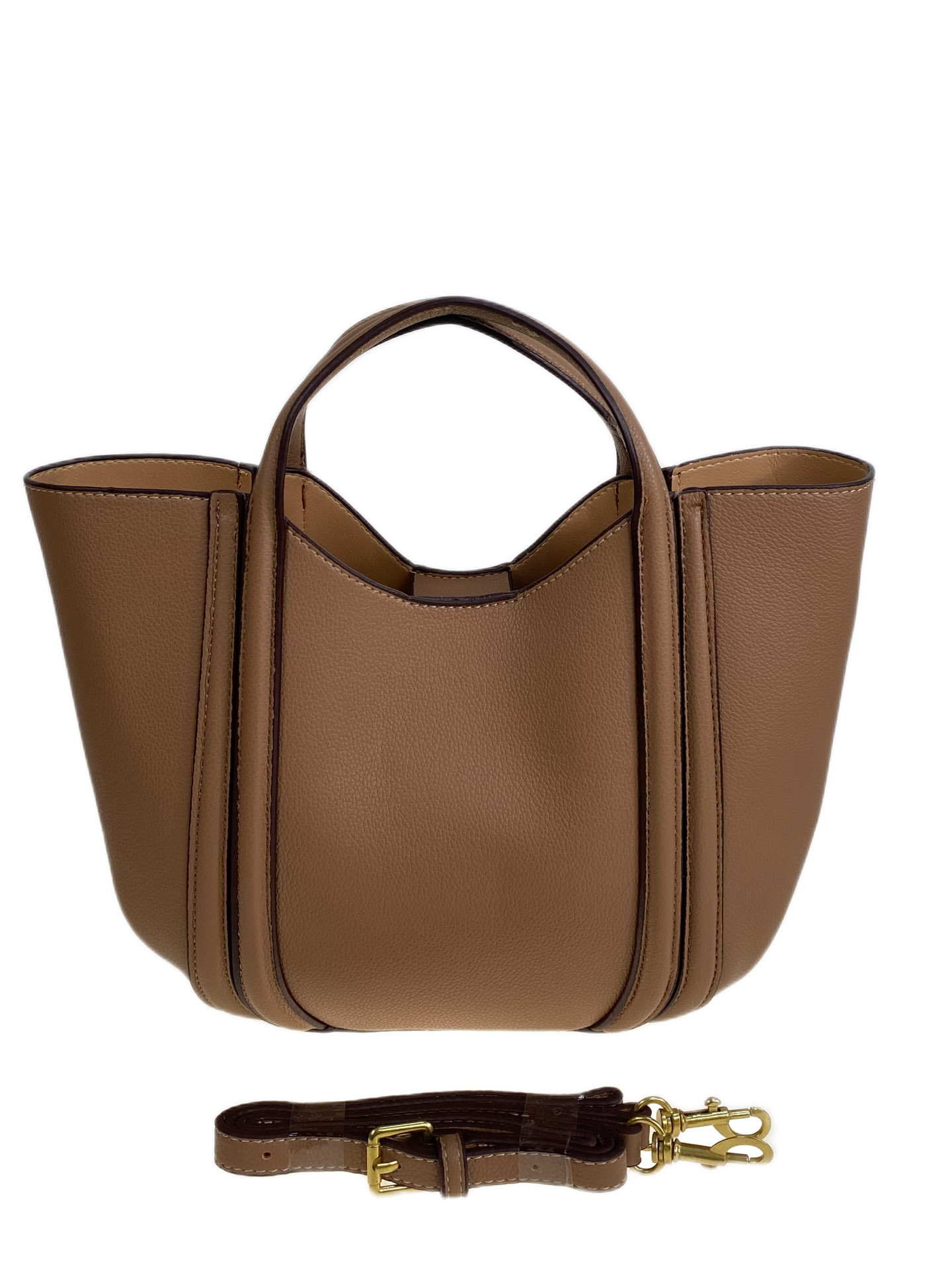 На фото 2 - Женская сумка из искусственной кожи, цвет коричневый