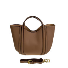 На фото 2 - Женская сумка из искусственной кожи, цвет коричневый