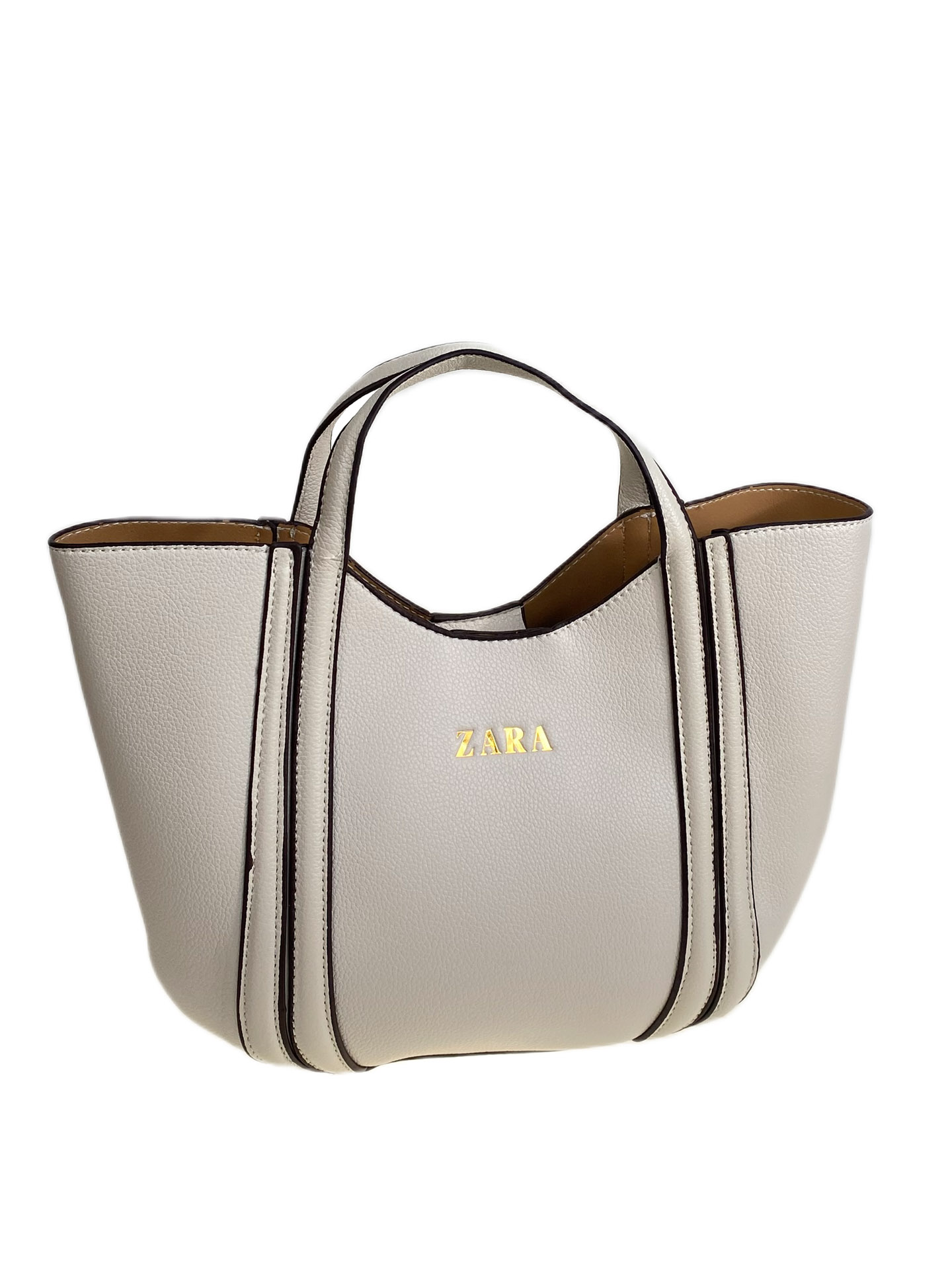 На фото 1 - Женская сумка из искусственной кожи, цвет белый