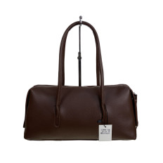 На фото 2 - Женская сумка из искусственной кожи, цвет шоколад