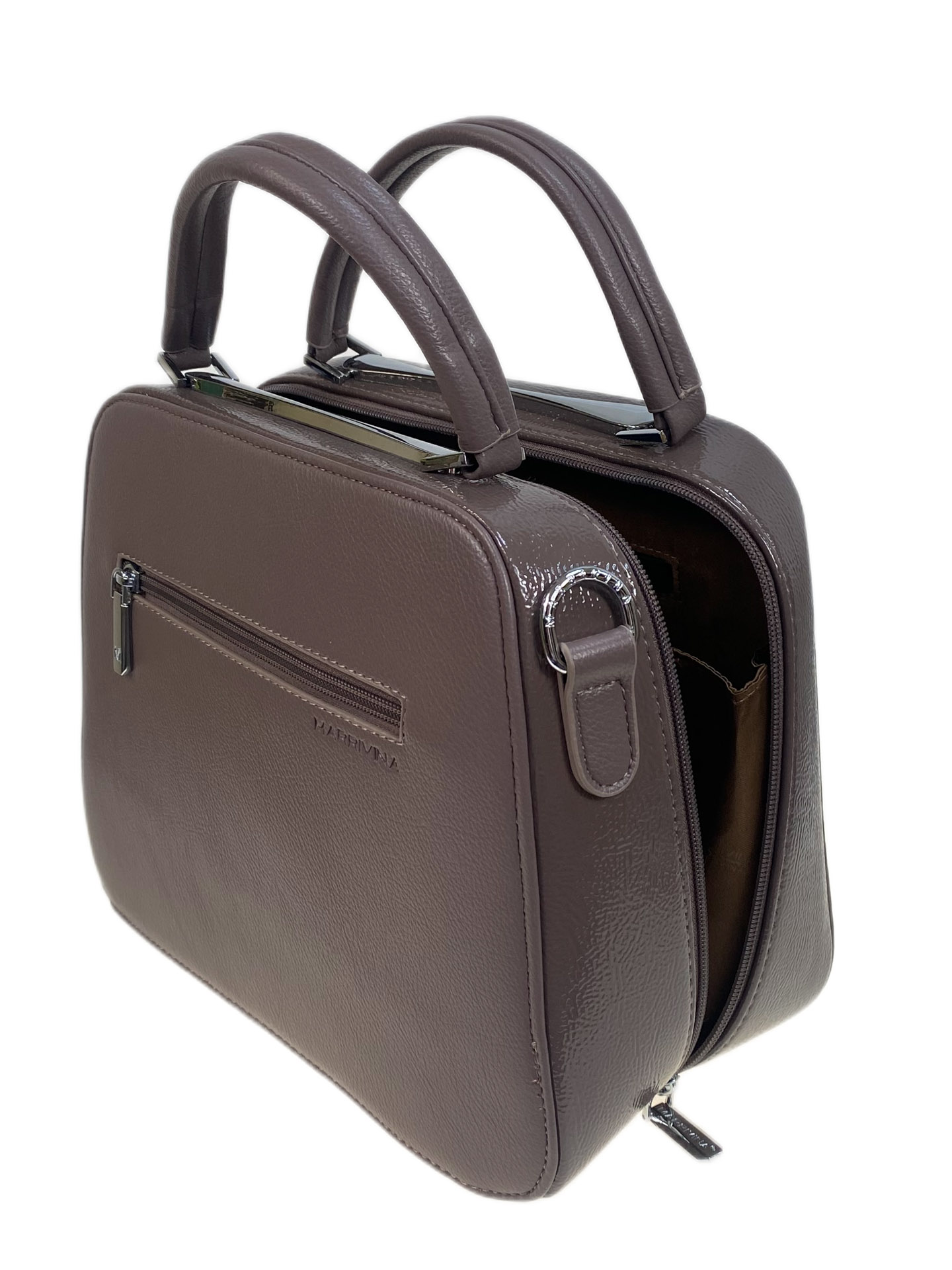 На фото 2 - Женская сумка из искусственной кожи, цвет пудра