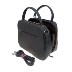 На фото 2 - Женская сумка из искусственной кожи, цвет тёмно серый На фото 2 - Женская сумка из искусственной кожи, цвет тёмно серый