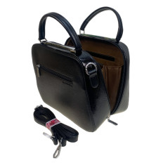 На фото 2 - Женская сумка из искусственной кожи, цвет черный На фото 2 - Женская сумка из искусственной кожи, цвет черный